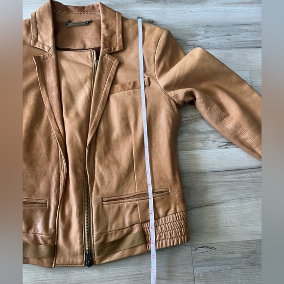 Diane von Furstenberg women vintage leather jacket size 4 - Picture 5 of 10
